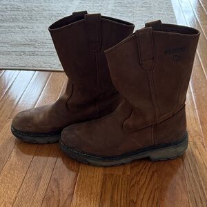 Wolverine Dark Brown Leather Work Boots